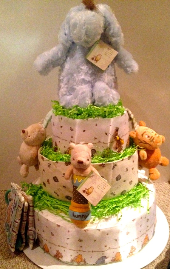 Items similar to Classic Pooh Winnie the Pooh Diaper Cake