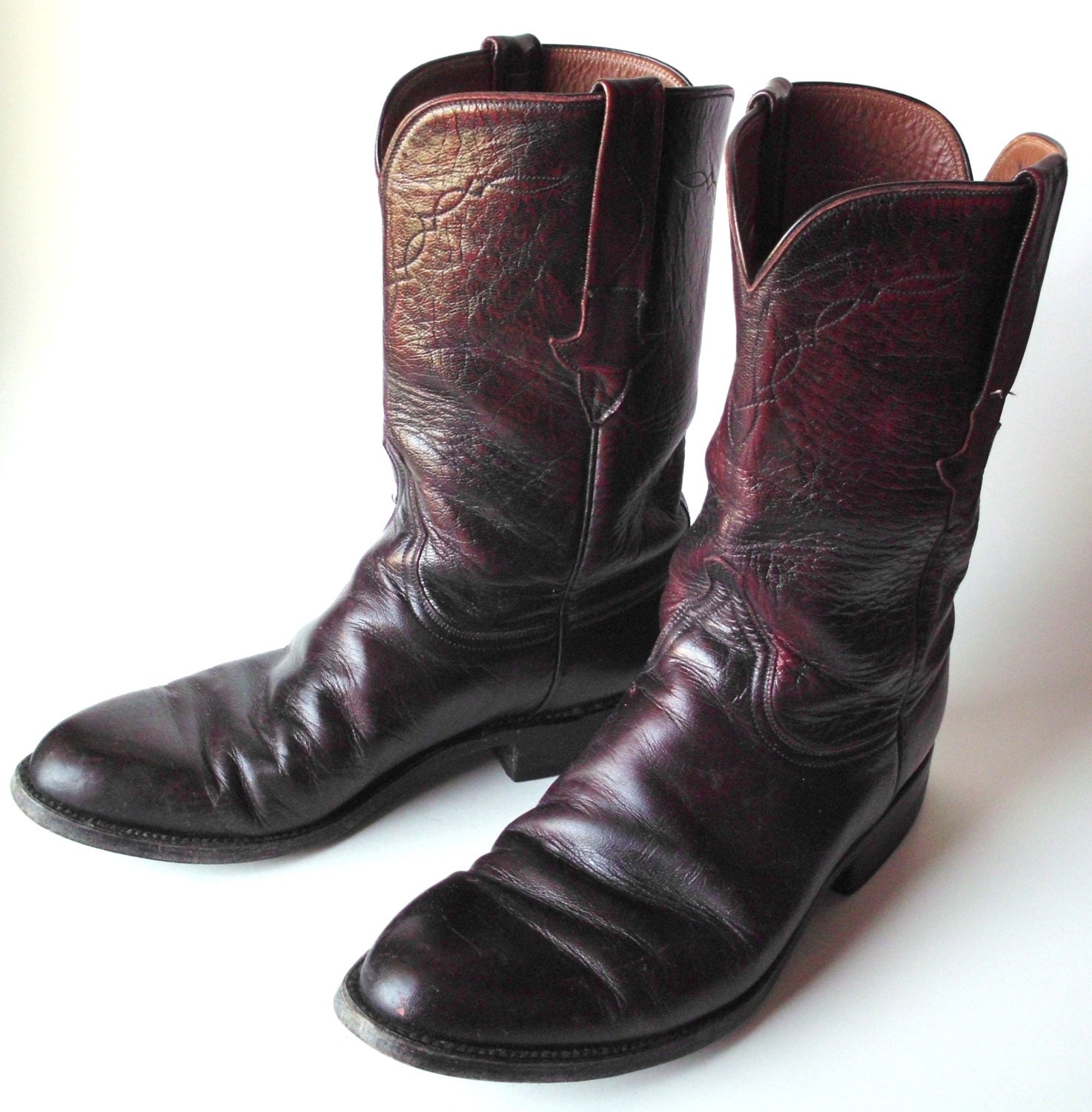 flat heel western boots