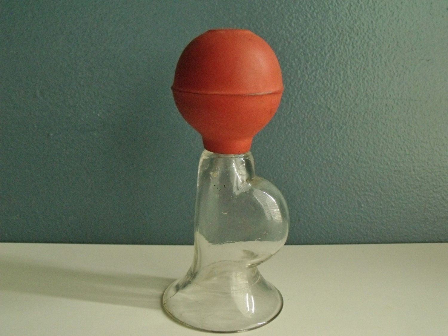 Vintage Glass Breast Pump Reliever Rubber Reservoir