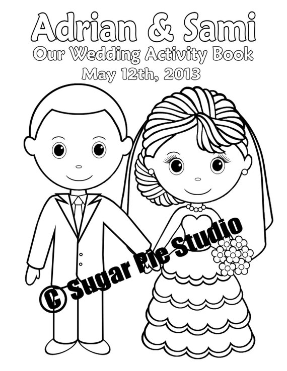 Personalized Printable Bride Groom Wedding by SugarPieStudio
