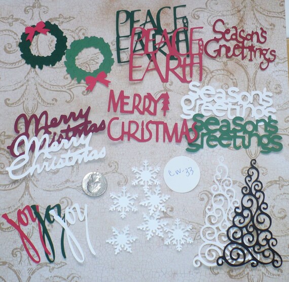 Precut Die Cuts Merry Christmas words / by sandylynnbscrapping