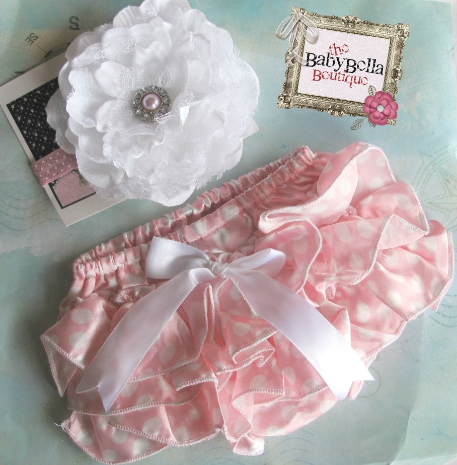 Baby Girl Ruffle SATIN Bloomers set by TheBabyBellaBoutique