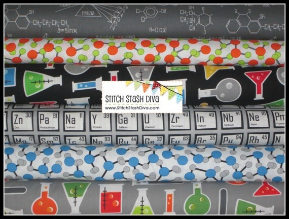 science table fair periodic fabric Etsy Fair Science by StitchStashDiva on Bundle