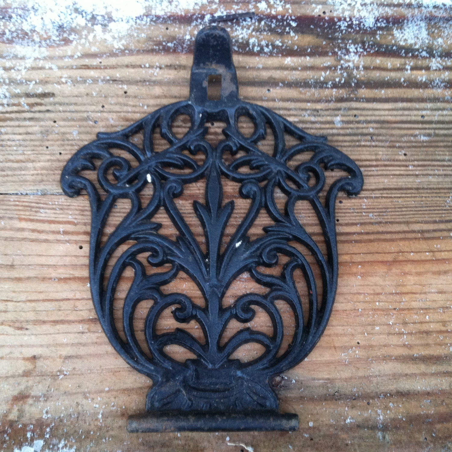 Antique Rustic Cast Iron Trivet Vintage by happydayantiques