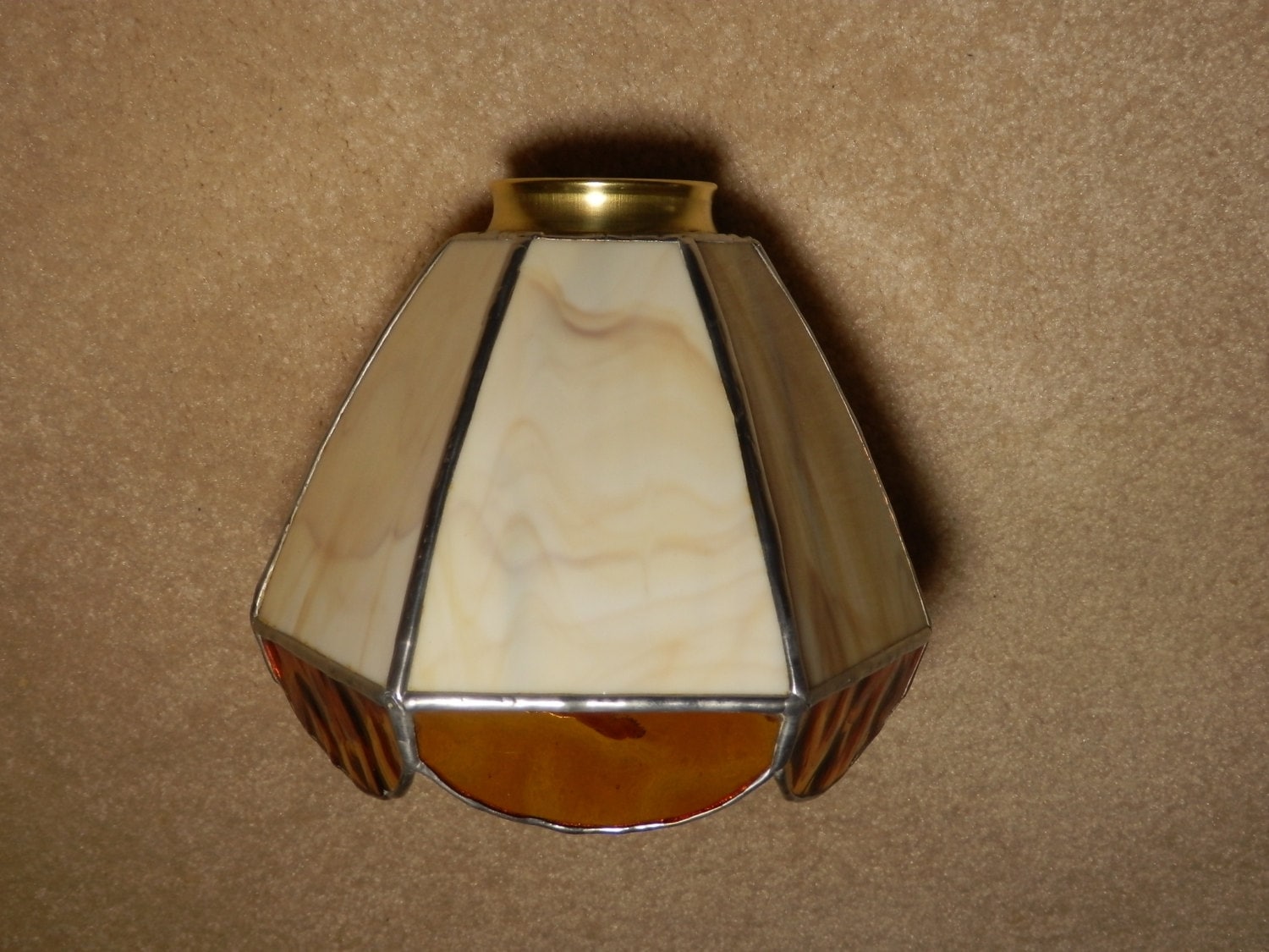 25 Fitter Lamp Shade Stained Glass Light Amber