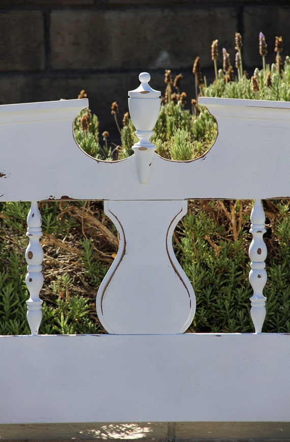Vintage King Headboard White and Distressed By Foo Foo La La