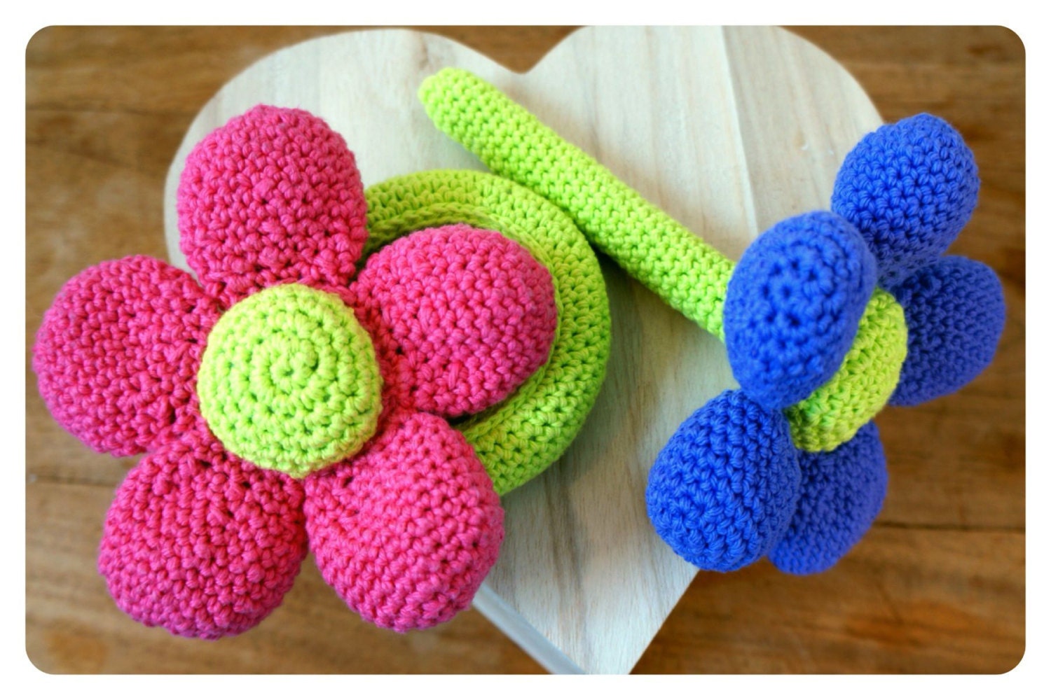 Flower Baby Rattles Crochet Pattern