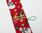 Crayon Rolls Christmas Snowman Red Party Favors Crayon Rollup, holds up to 6 Crayons for School Christmas Party, Christmas Toy Drives Il_170x135