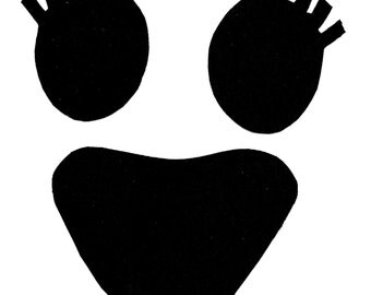 Halloween ghost boy and girl face iron on applique DIY