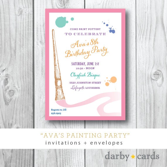 Items similar to Ava's Painting Party Birthday Painting Party