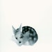 Fine Art Print from Original Watercolor Tiny Sleeping Ghost Fawn