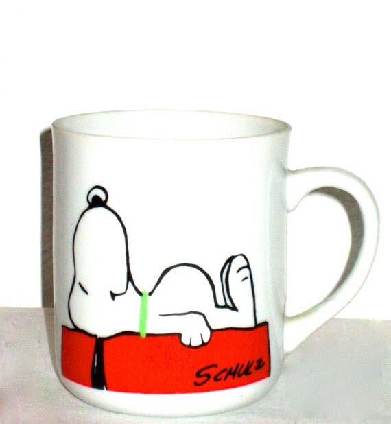 Vintage Snoopy ceramic coffee cup