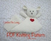 Items similar to Lambie Pie Lovey PDF Knitting Pattern ...