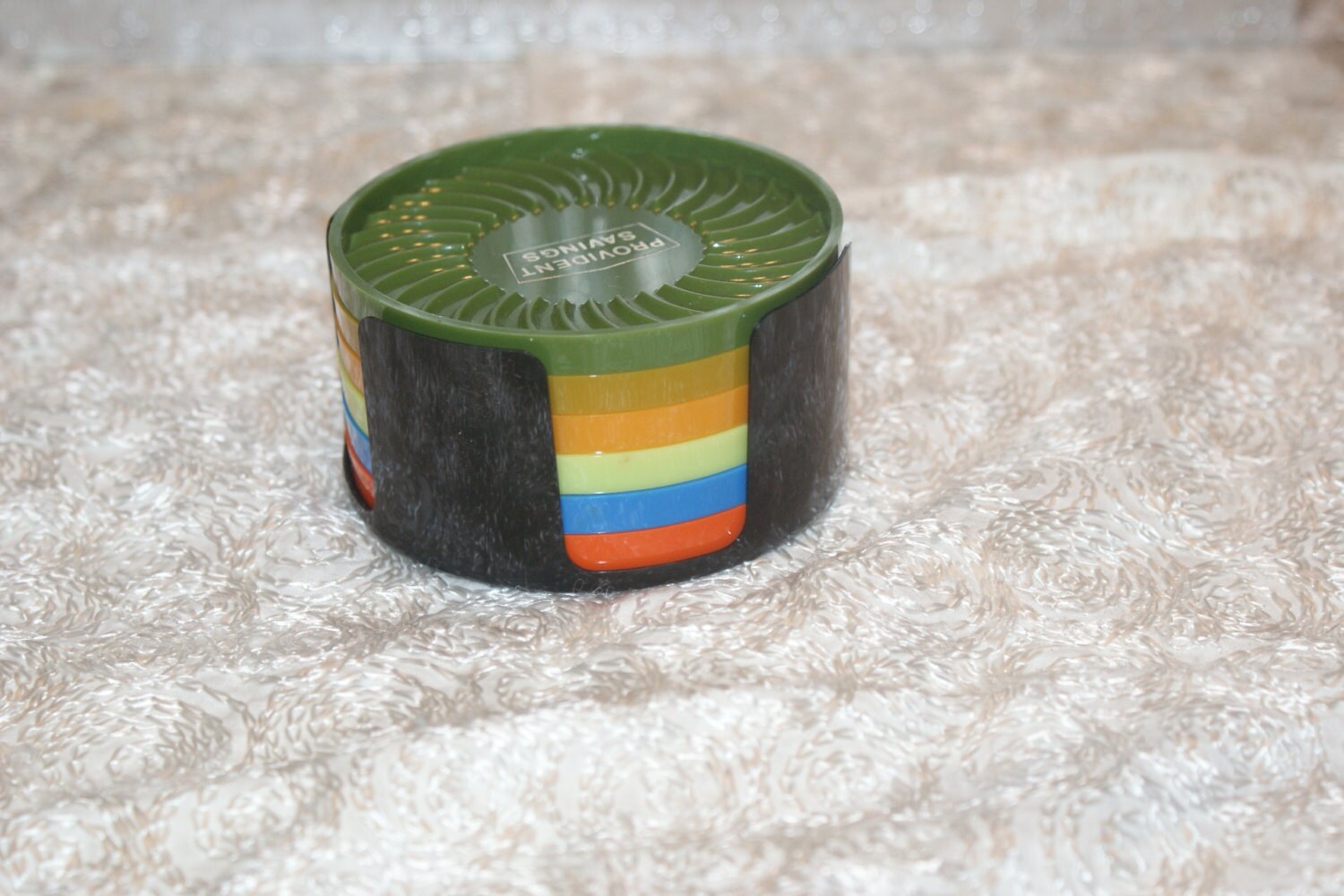 Vintage Plastic Coaster Set