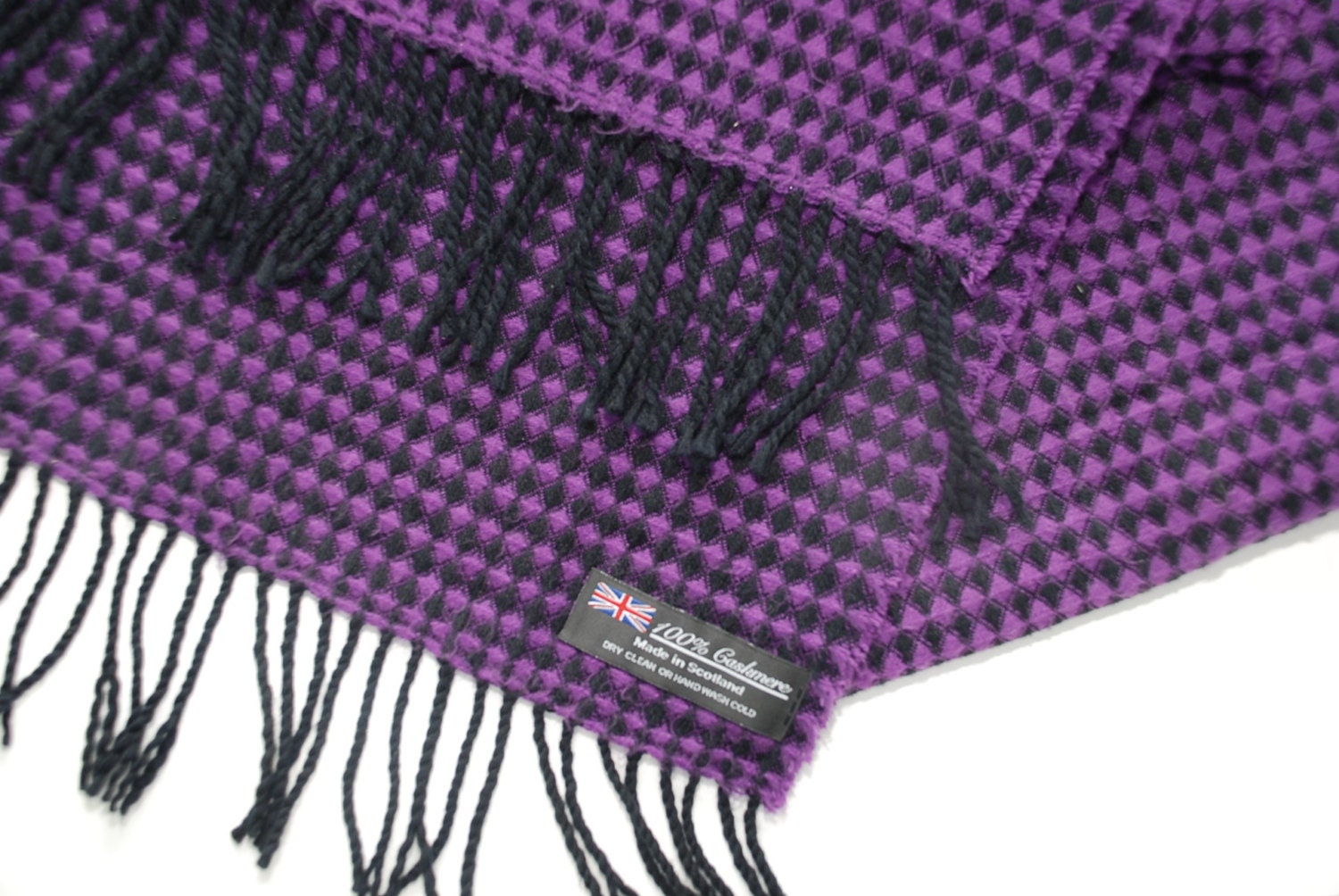 Vintage 100% Cashmere Scarf Made in Scotland