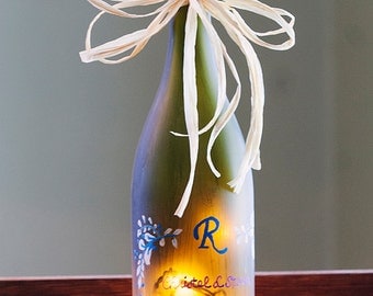 Personalized Wedding Gift - Custom Lighted Wine Bottle - Unique Engagement Gift - Housewarming, Wine Lover, Anniversary Gift