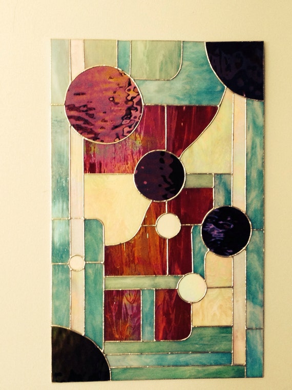 Items similar to Stained glass abstract wall art on Etsy
