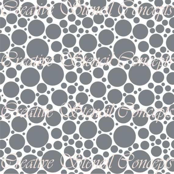 Circles Circles Circles Decorative Stencil MULTIPLE SIZES