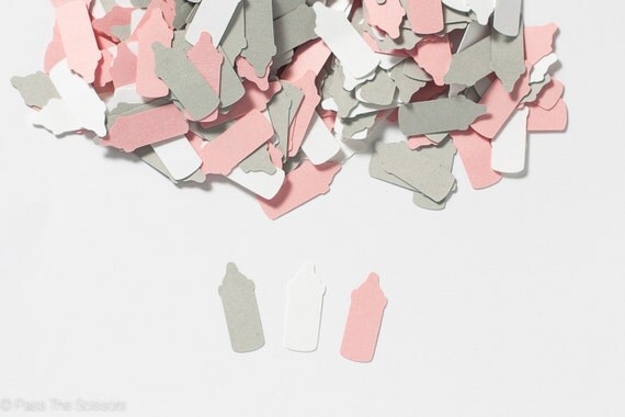 Girl Baby Shower, Baby Shower Confetti, Bottle Confetti, Pink Baby Shower Il_570xn