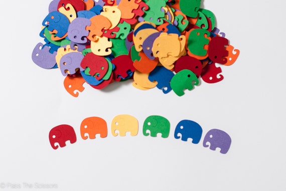 Rainbow Baby Shower,Confetti, Elephant Baby Shower, Gender Neutral Baby Shower Il_570xn