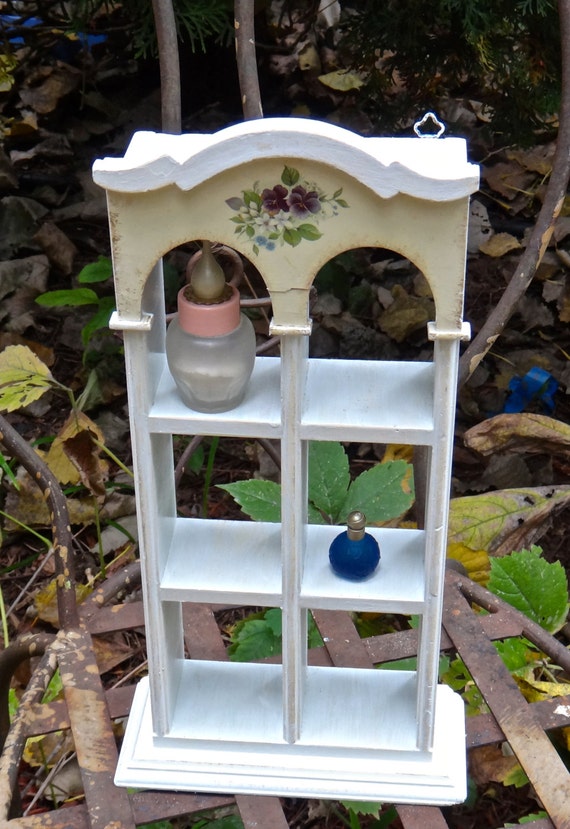 Knick Knack Shelf Arched Curio Shelf White Shelf Floral