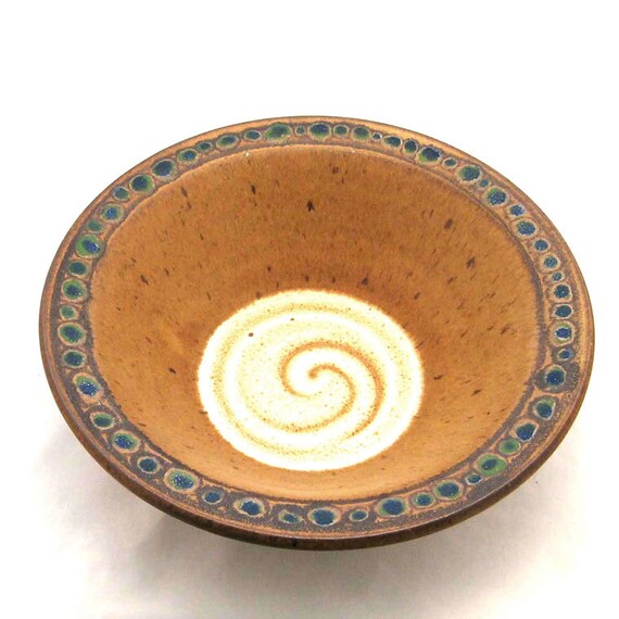 Ceramic Bowl Mid Century Modern Serving Bowl Earthy