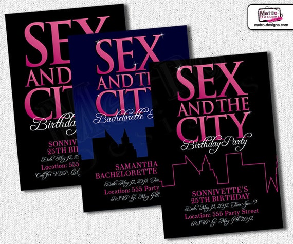 Sex and the City Invitations - Printed or Digital File Il_570xn