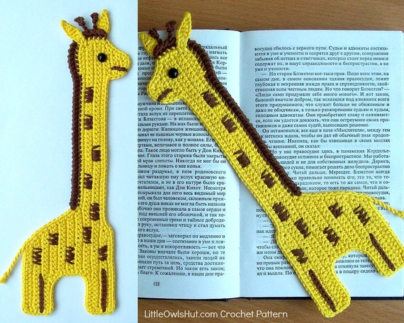 045 Crochet Pattern Giraffe Bookmark or decor - baby Amigurumi - PDF file by Zabelina Etsy