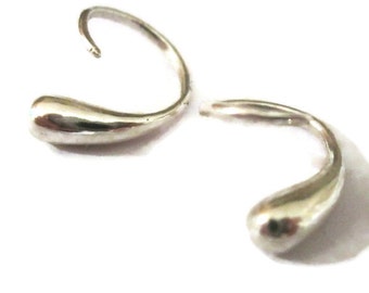 Mens Earrings, Mens Hoop Earring, Silver Huggie Earrings Man Earring Huggie Hoop Artisan Handmade by Sheri Beryl