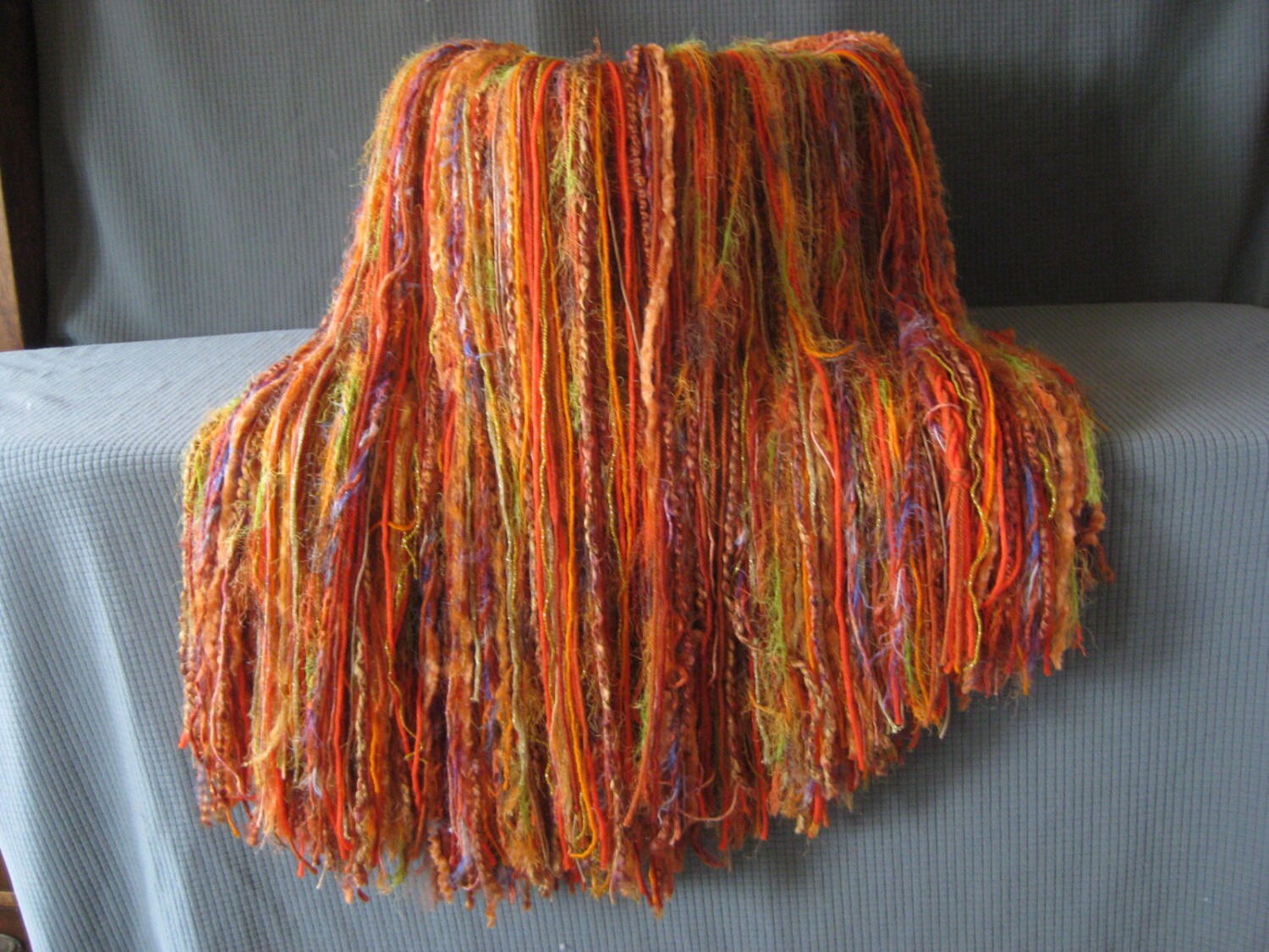 Fringe Blanket Phot Prop Baby blanket Knit Crochet by LocustTree