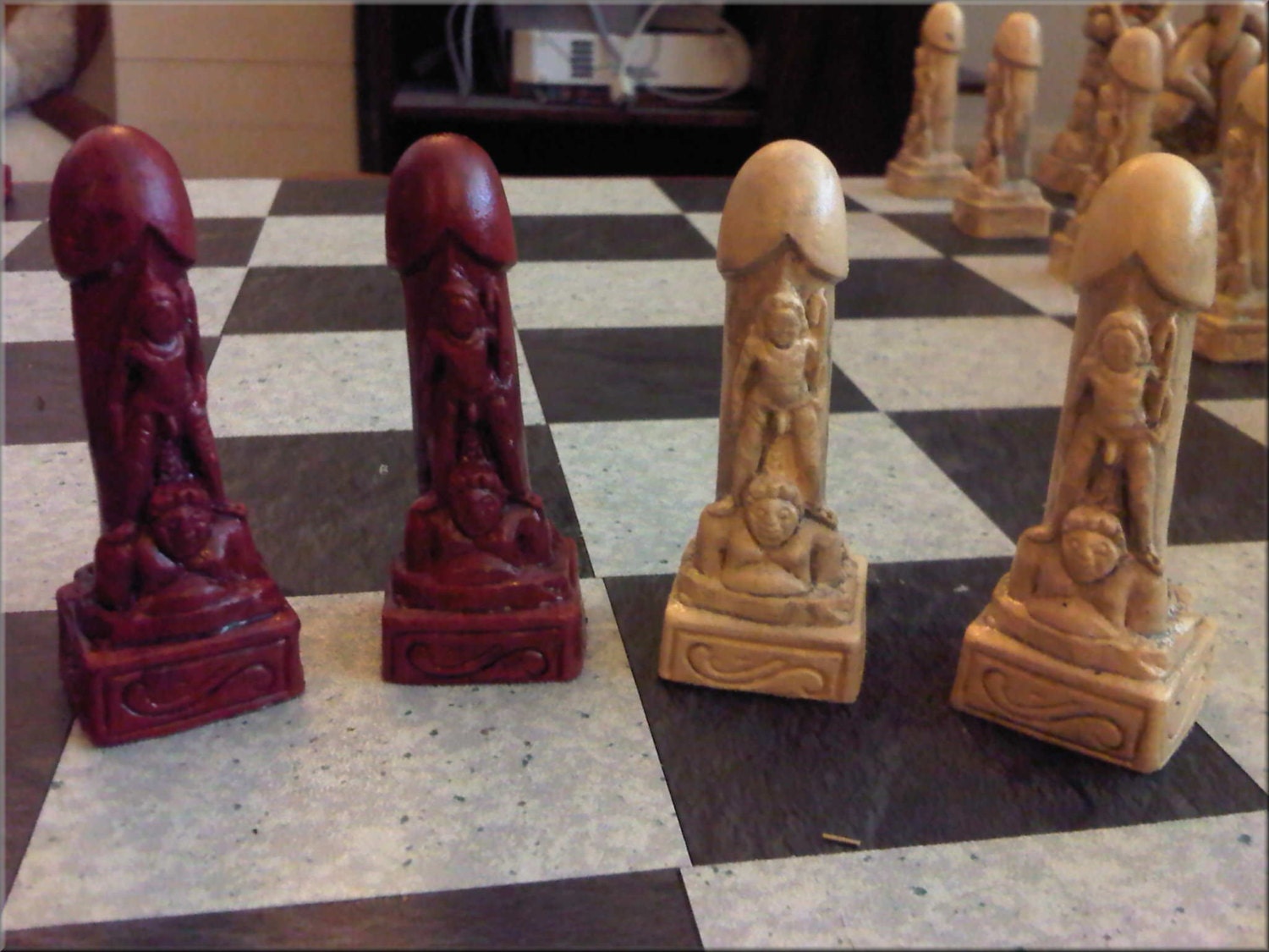 Adult Erotic Sex Themed Kama Sutra Chess Set With Two Extra