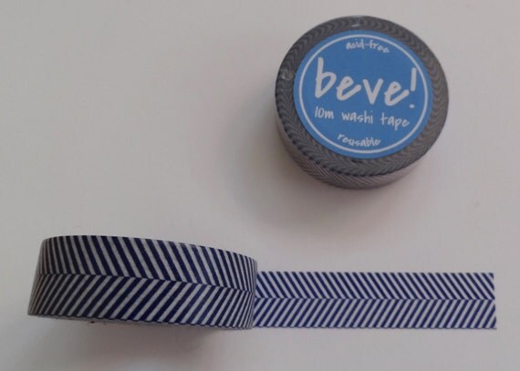 Washi Tape in Navy Blue Herringbone, 15mm x 10m Il_570xn
