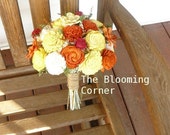 Wedding Bouquet, Sola Bouquet, Orange Yellow Fall Bouquet, Bridal Bouquet, Sola flowers, Bouquet, Handmade Wedding Bouquet, Sola Bouquet, Orange Yellow Fall Bouquet, Bridal Bouquet, Sola flowers, Bouquet, Handmade