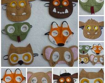 Gruffalo inspired felt mask costume for children