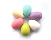 Pastel Rainbow Wooden Eggs - Montessori Toys - Waldorf Wood Toys - Wooden Easter Eggs