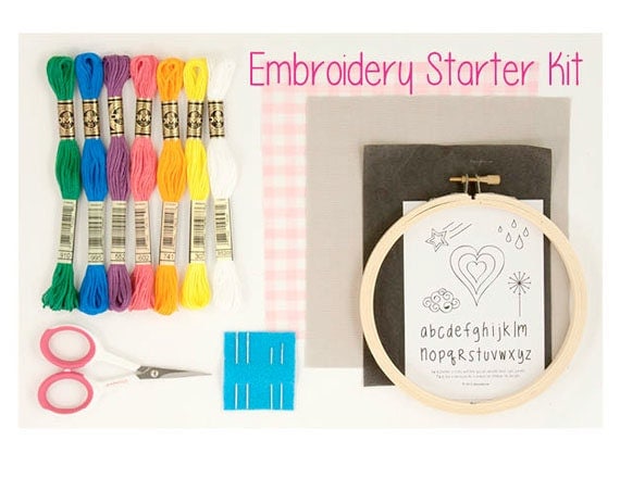 Embroidery starter kit diy embroidery hand by dandelyne on etsy Embroidery starter kit diy embroidery hand by dandelyne on etsy