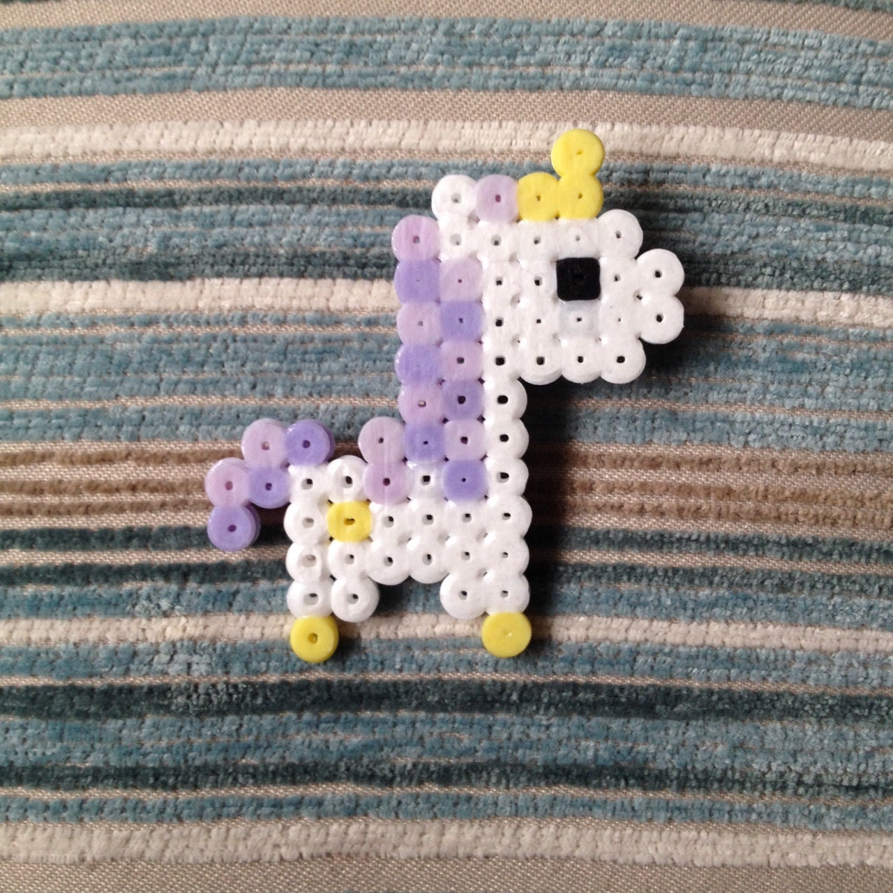 Items similar to Cute Unicorn Hama / Perler Bead Badge on Etsy