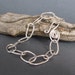 Oval Sterling Silver Link Bracelet - Oval Links - Charm Bracelet - Silver Bracelet - Unique Handmade Oval Links