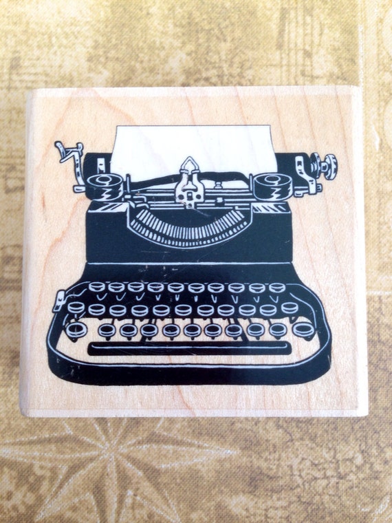 Old Fashioned Typewriter Rubber Stamp RARE Very Hard to Find