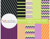 50% OFF - INSTANT DOWNLOAD, patterned halloween digital papers, halloween backgrounds, for commercial use, personal use, scrapbooking, cards Il_170x135