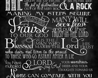 Scripture Art Ephesians 5:22-24 Husbands Chalkboard Style