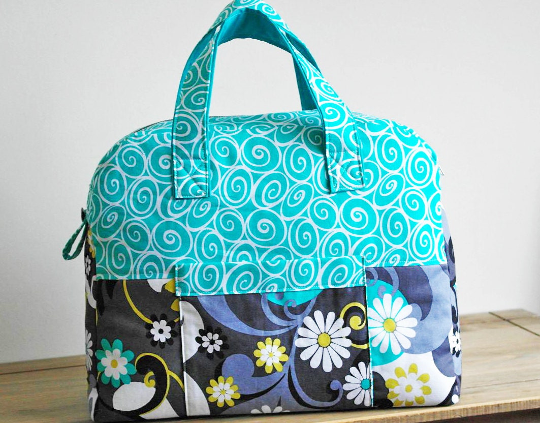 Sewing Pattern Weekender Overnight Travel Bag by SusieDDesigns