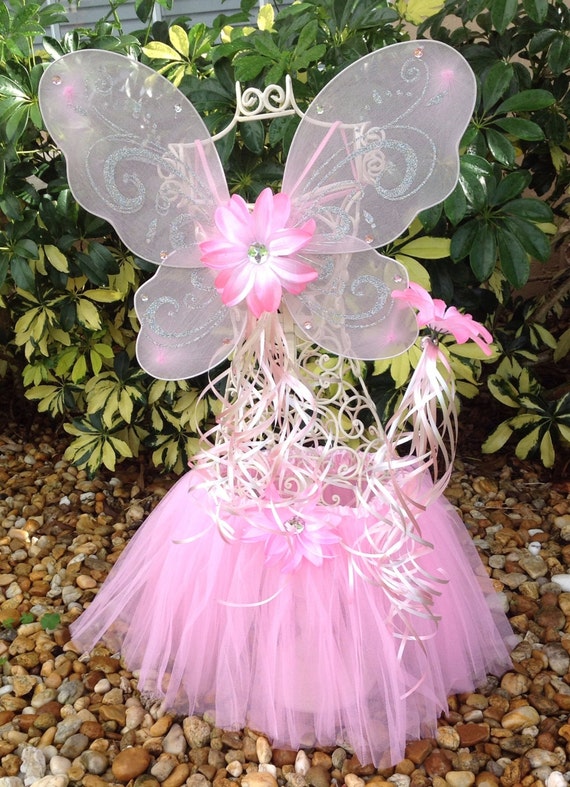 Items similar to Pink Tutu, Pink Fairy Wings, Pink Fairy Costume, Fairy ...