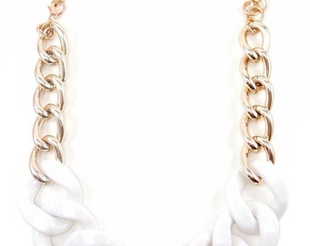 Rose Gold Statement Necklace chunky necklace statement jewelry bracelet VOGUE