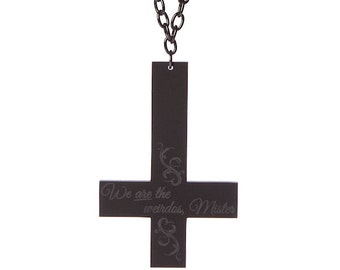 The Craft inverted cross necklace - laser cut acrylic