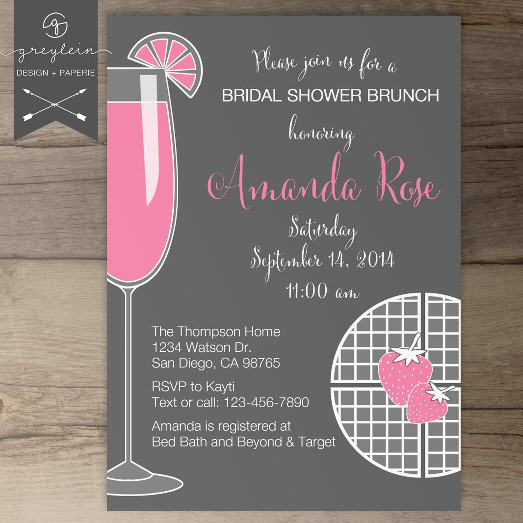 Bridal Shower Brunch Invitations / Bachelorette Invites
