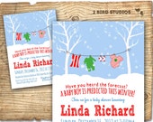 Winter Baby shower invitation - winter baby shower girl boy baby shower- DIY winter wonderland couples shower printable invite Il_170x135
