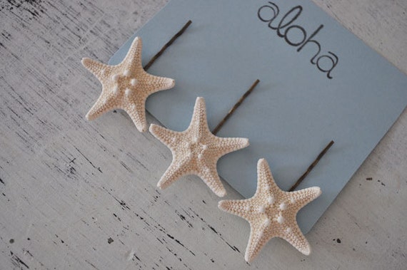 Starfish Hair Clips - BEACH WEDDING - Beach Hair Accessories - Knobby Starfish Hair Clip - Starfish - Starfish Hair Pins - Beach Hair