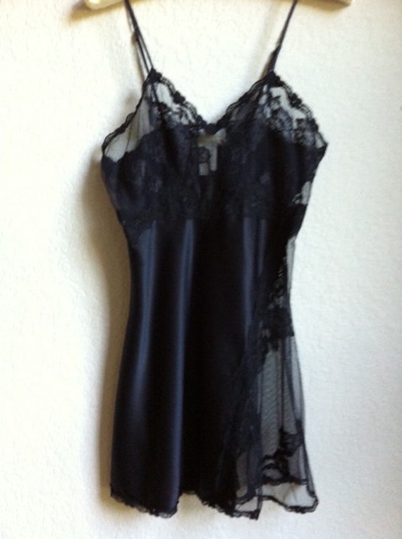 Black Lace Night Gown By Victoria Secret