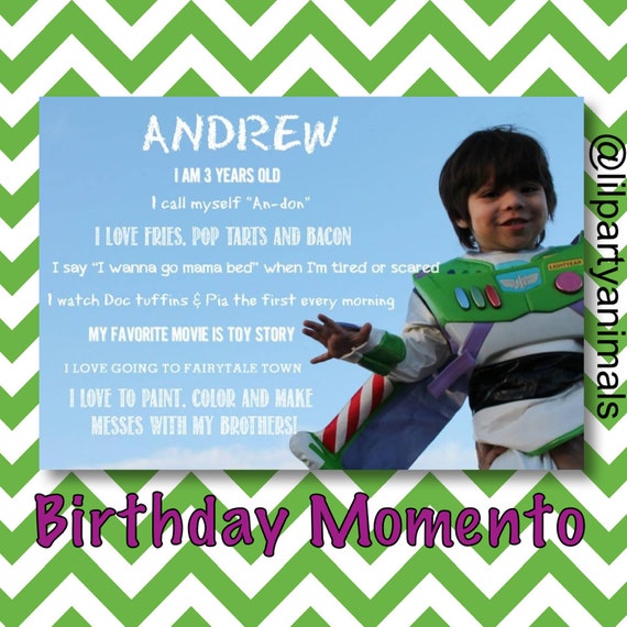 Items similar to Birthday Stats on a Picture on Etsy